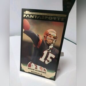 1993 🏈TOPPS FANTASPORTS DAVID KLINGLER CINCINNATI BENGALS #4 3" X 5"